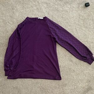 Purple Long Sleeve Top
